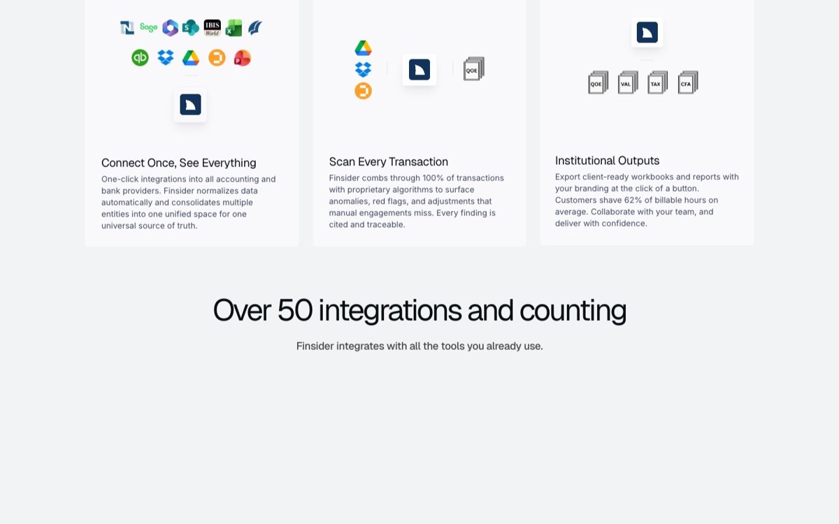 From integrations to institutional outputs: the Finsider workflow