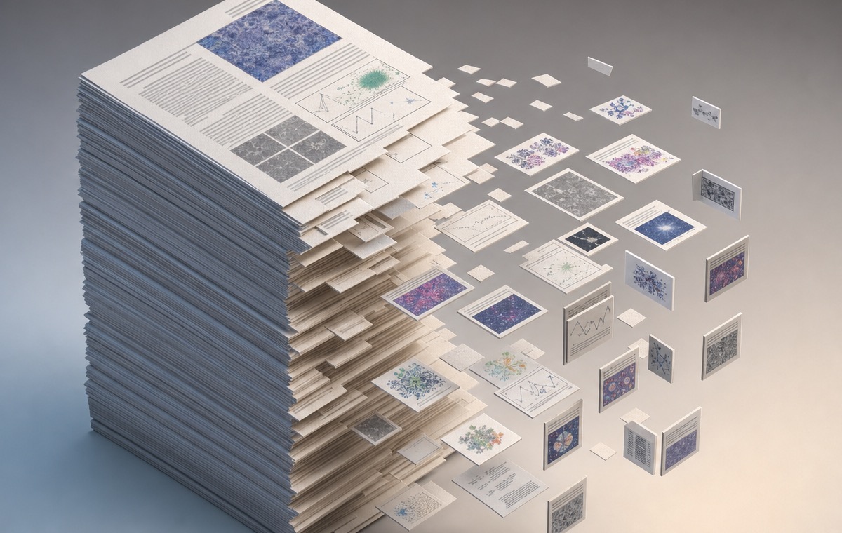 Printed papers transforming into slides